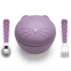 Melii Baby Silicone Animal Bowl with Lid and Utensils