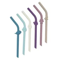 Melii Baby Silicone Animal Straws with Cleaning Brush