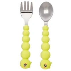 Melii Baby Silicone Caterpillar Spoon and Fork Set
