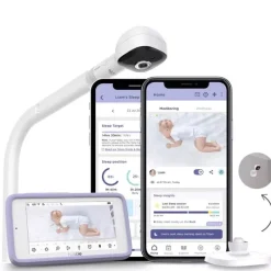 Hubble Connected SkyVision AI Pro Baby Monitor with Adjustable Crib Mount