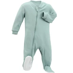 ZippyJamz Solid Organic Footed Sleepers