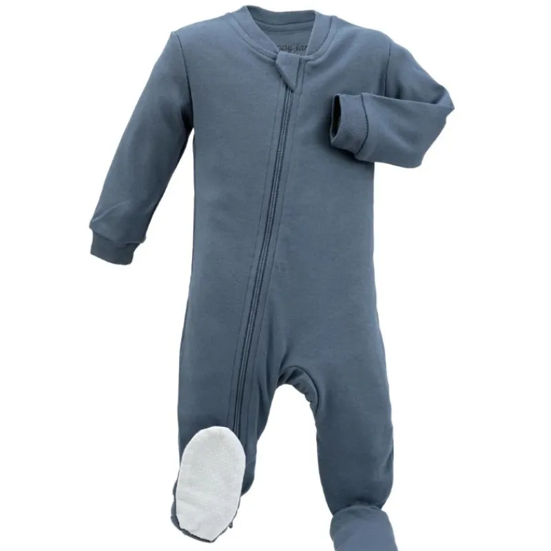 ZippyJamz Solid Organic Footed Sleepers