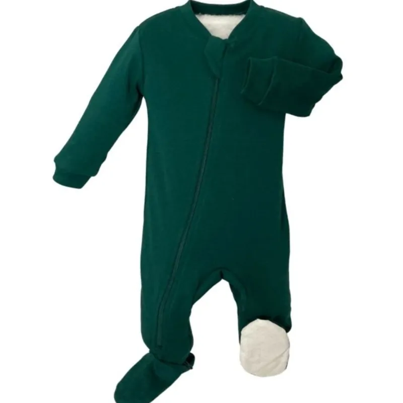 ZippyJamz Solid Organic Footed Sleepers