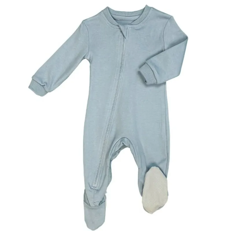 ZippyJamz Solid Organic Footed Sleepers