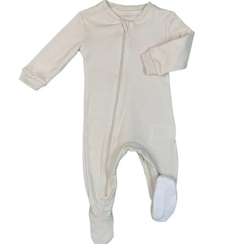 ZippyJamz Solid Organic Footed Sleepers