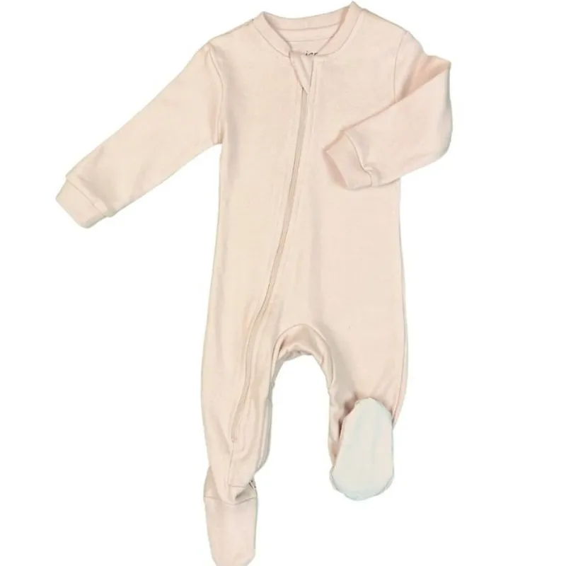 ZippyJamz Solid Organic Footed Sleepers