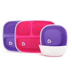 Munchkin Splash Dining Set - Pink/Purple - 4pk