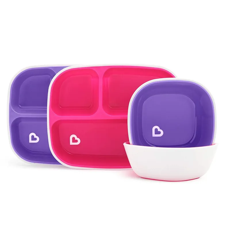 Munchkin Splash Dining Set - Pink/Purple - 4pk
