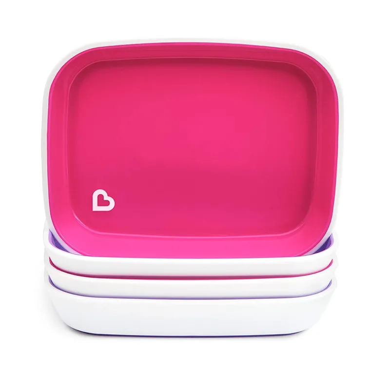 Munchkin Splash Plates - Pink/Purple - 4pk