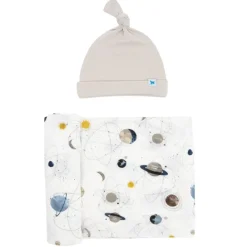 Little Unicorn Stretch Knit Swaddle & Hat Set