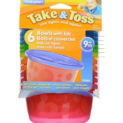 The First Years Take & Toss 8 oz Bowls With Lids - 6 Pack