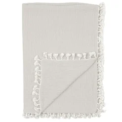 Crane Tassel Muslin Blanket