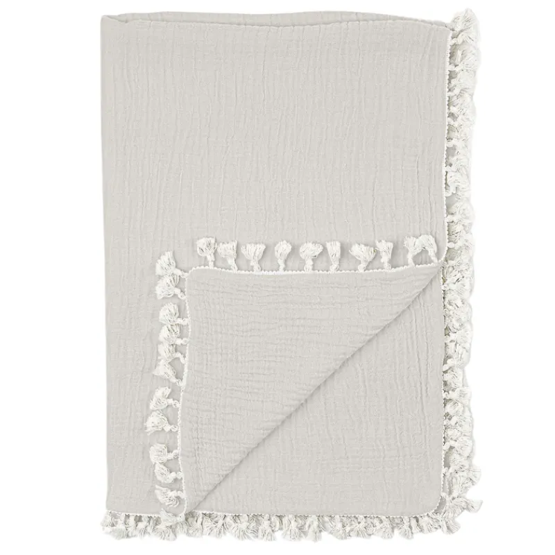 Crane Tassel Muslin Blanket