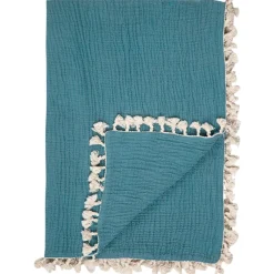 Crane Tassel Muslin Blanket
