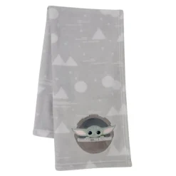 Lambs & Ivy The Child/Baby Yoda Gray Fleece Baby Blanket