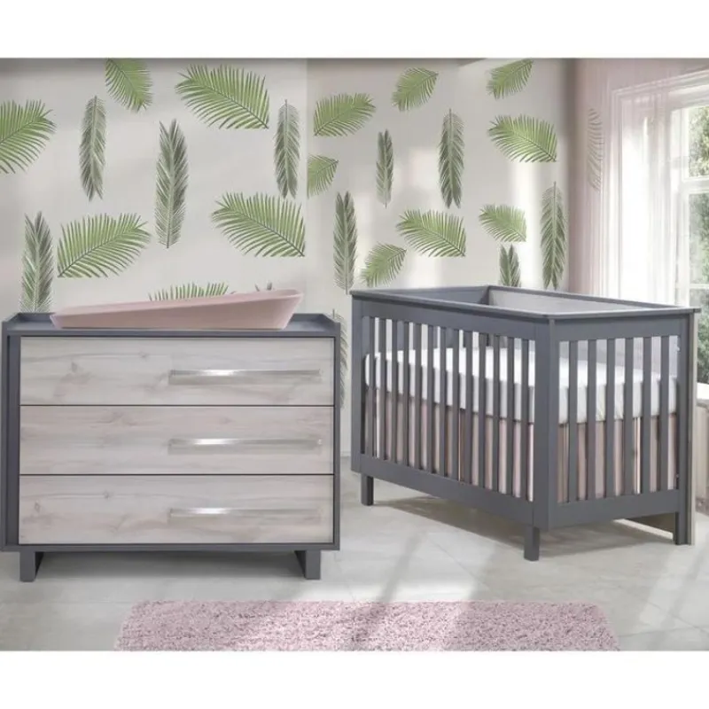 Tulip Juvenile Urban Convertible Crib and Urban 3 Drawer Dresser Combo