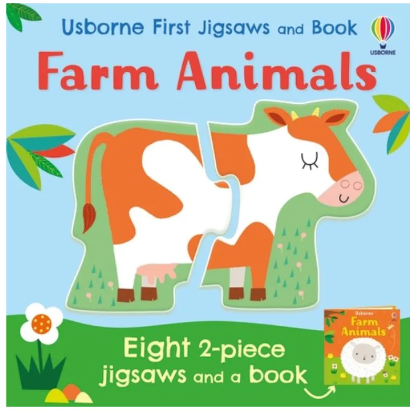 Harper Collins Canada Usborne First Jigsaws and Book: Farm Animals