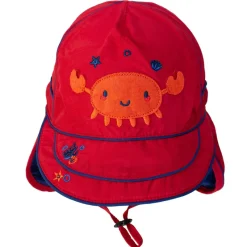 CaliKids UV Flap Hat - Racy Red