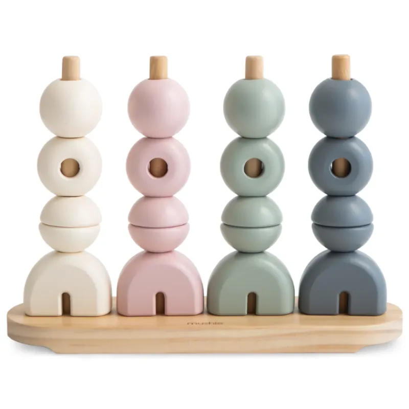 Mushie Wooden Multi Shape Stacker