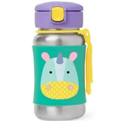 Skip Hop Zoo Stainless Steel Straw Bottle